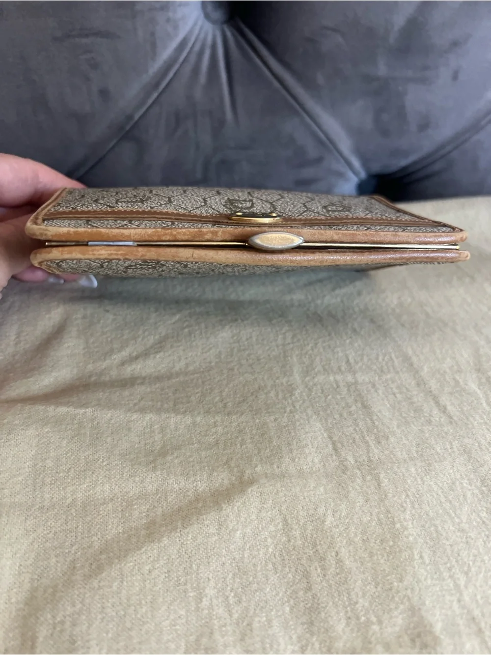 Christian Dior Honeycomb coin pouch
